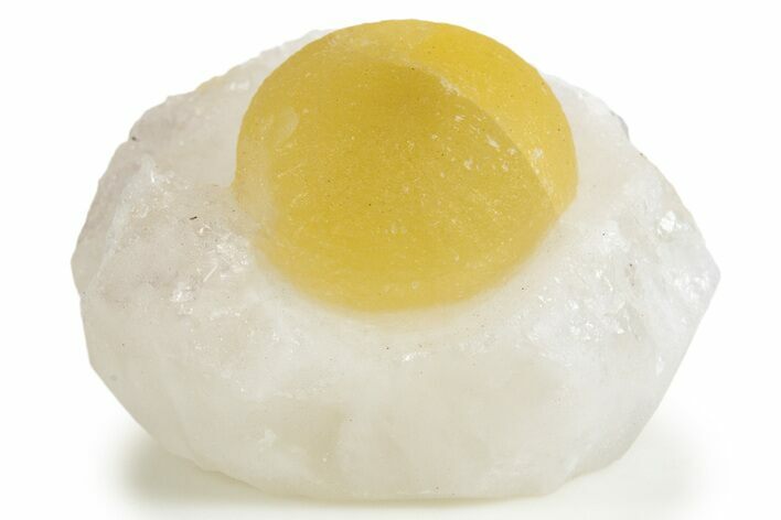 Botryoidal Yellow Fluorite on Quartz - India #342387